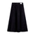 Thin Corduroy Skirt with Pocket- Black
