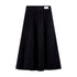 Thin Corduroy Skirt with Pocket- Black