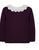 Esprit Romantique Sweater w/ Collar - Aubergine