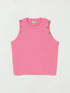 Ribbed Top with Buttons - Aurora Pink