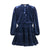 Symphony Velvet  Dress - Navy