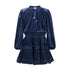 Symphony Velvet  Dress - Navy