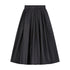 Pleated Taffeta Skirt- Black