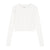 Ribbed Cardi- White