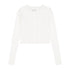 Ribbed Cardi- White