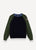 Knit Sweater with Contrast Sleeve- Green