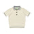 Waffle Knit Trim Polo Top