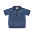 Bi Color Knit Polo - Blue