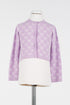 Logo Print Cardigan - Violet