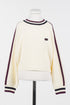 Crewneck Knit Sweater with Stripe