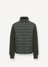 Quilted Jacket with Neoprene Sleeve - Khaki