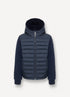 Multi Material Hoodie Jacket - Navy