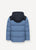 Hoodie Quilted Jacket W Contrast - Navy Blue