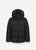 Hoodie Quilted Jacket W Contrast - Black