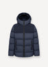 Puffer Parka with Cord Trim - Blue