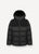 Puffer Parka with Cord Trim - Black