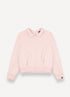 Sweatshirt with Peter Pan Collar - Pink