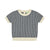 Baby Knit Top- Ecru/Navy