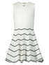 A Line Knit Wave Design Dress
