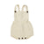 Baby Waffle Knit Overalls- Ecru