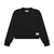 Cropped Jersey Sweatshirt- Black