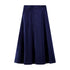 Thin Cord Skirt with Topstitch- Blue