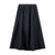 Taffata Gathered Maxi Skirt- Black