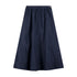 Taffata Gathered Maxi Skirt - Navy