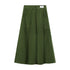 Corduroy Skirt with Big Pockets- Green