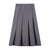 Pleated Wool Skirt- Grey
