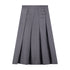 Pleated Wool Skirt- Grey