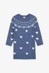 Pastel Heart Print Knit Dress