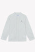 Checked Mandarin Shirt- Grey