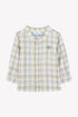 Baby Plaid Mandarin Shirt- Fougere