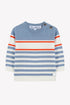 Marine Color Multi Striped Knit Sweater