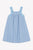 Chambray Dress with Floral Embroidered Motif