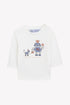 Tshirt with Robot Print Motif