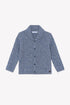 Tweed Cable Knite Cardigan- Blue