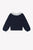 Cable Sweater Lace Collar - Navy