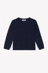 Cable Sweater with TC Logo - Navy