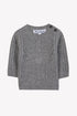 Cable Knit Sweater with TC Logo- Grey