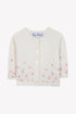 Cardigan with Rose Bud Motif