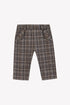 Plaid Wool Dress Pant - Brown