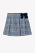 Plaid Skirt with Bow