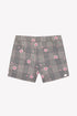 Rose Embroidered Plaid Shorts
