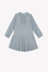 Drop Waist Pleated Dress