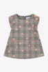 Rose Print Plaid Dress