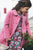 Tweed Wool Coat - Magenta