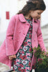 Tweed Wool Coat - Magenta