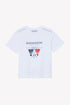 White Tshirt with Badminton Motif